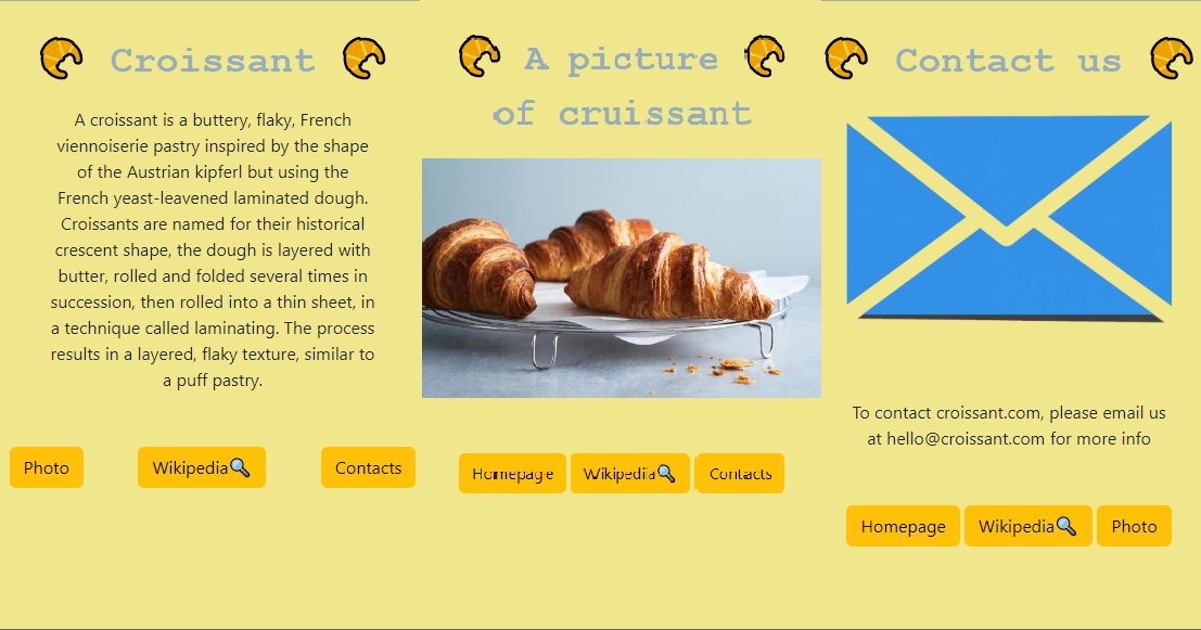 Croissant web-page